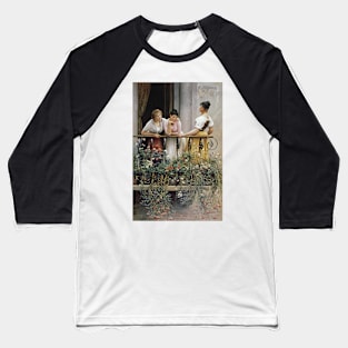 Eugen Von Blaas - The Balcony Baseball T-Shirt